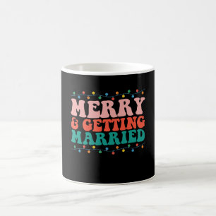 Caneca De Café Casal Alegre e Casando Natal Groovy