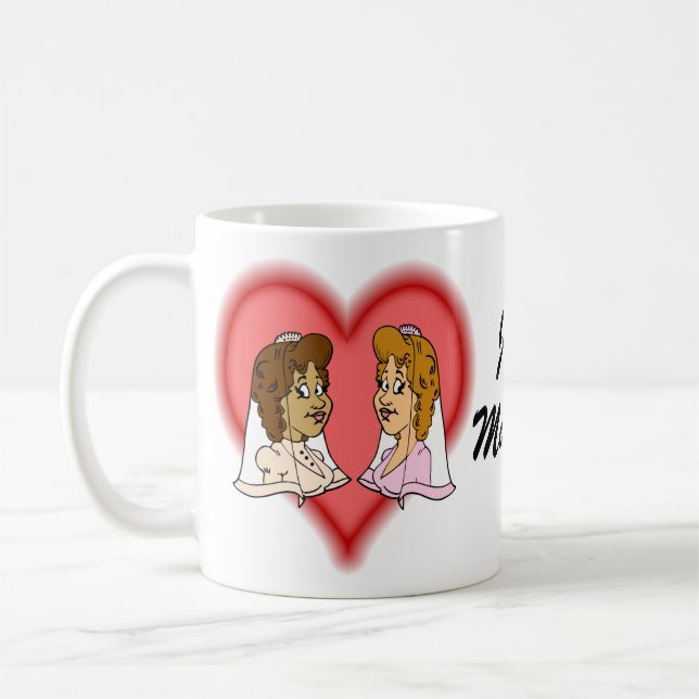Caneca De Café Casal Bi-Racial lésbica (Esquerda)