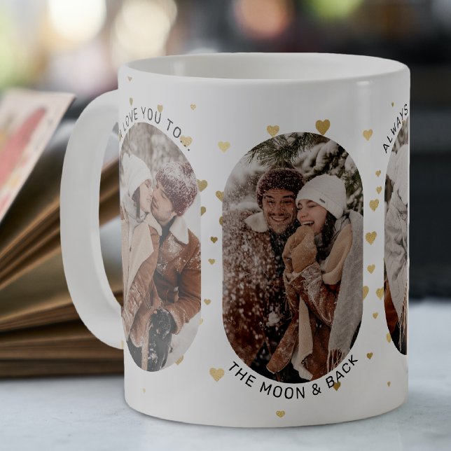 Caneca De Café Casal Bonito 'Eu Amo-Te' 4 Colagem Fotográfica (Criador carregado)