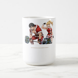 Caneca De Café • Casal de Academia de Natal Engraçado de Anime