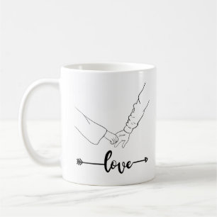 Caneca De Café Casal de Amor Ilustrativo Preto e Branco
