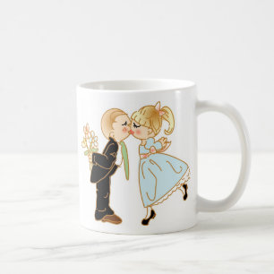 Caneca De Café Casal de Beijo Bonito