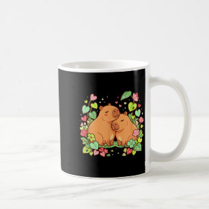 Caneca De Café Casal de Capivaras Fofo Dia dos Namorados Coração 