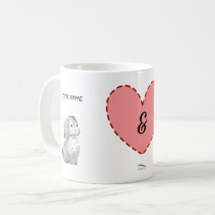 Caneca De Café Casal de coelho coelho capilar personalizável