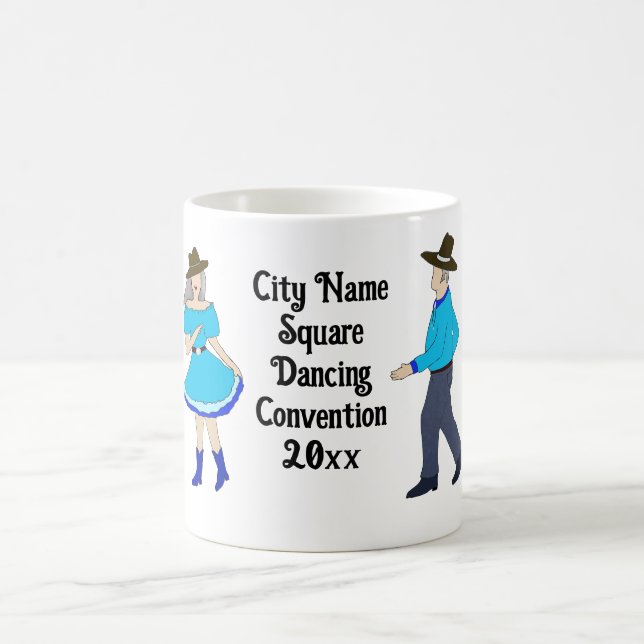 Caneca De Café Casal de dança ao quadrado (Centro)