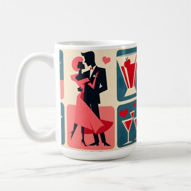 Caneca De Café Casal de dança de Namorados meio século (Esquerda)