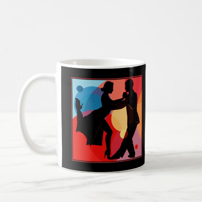 Caneca De Café Casal de dança Tango argentino Silhouette (Esquerda)