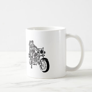 Caneca De Café Casal de esqueleto da motocicleta