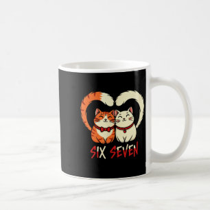 Caneca De Café Casal de Gatos Fofos Roupas de Rua de Amor Românti