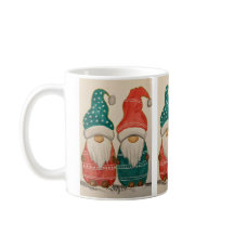 Casal de Gnome e Papai Noel