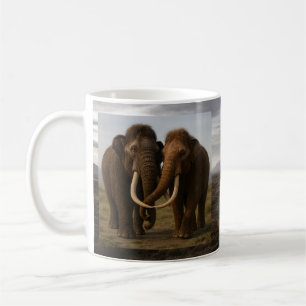Caneca De Café Casal de Mamutes Apaixonados