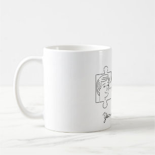 Caneca De Café Casal de Puzzle Fofo "Você Me Completa" Dia dos Na