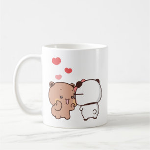 Caneca De Café Casal de urso Panda, bubu e abraços dudu