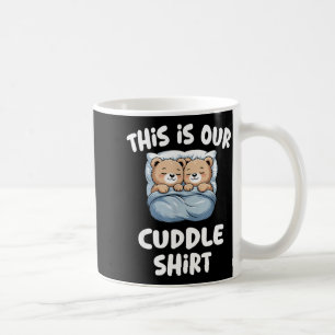 Caneca De Café Casal de Ursos Fofos Este É Nosso Abraço 