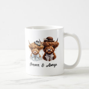 Caneca De Café Casal de Vaca Highland Personalizado