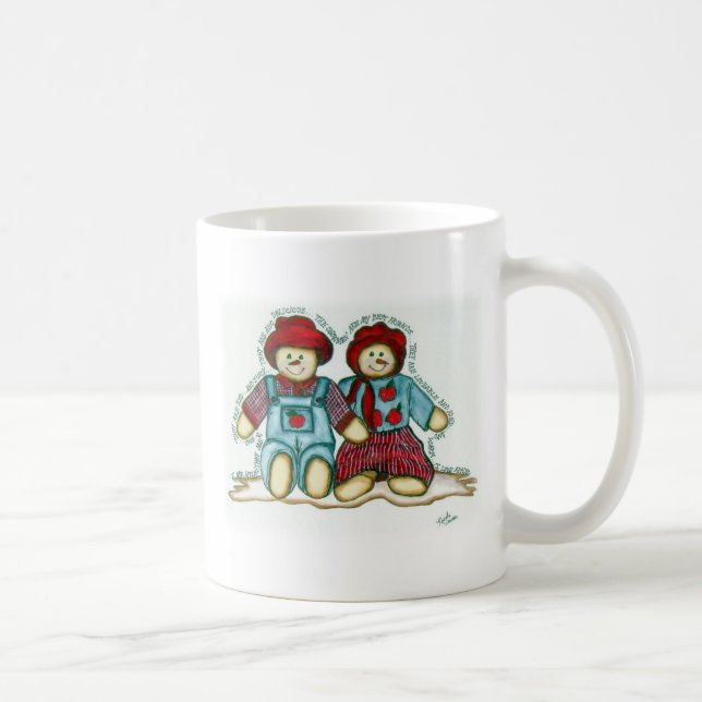 Caneca De Café Casal do boneco de neve de Apple (Direita)