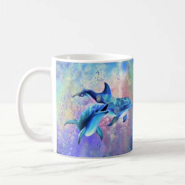 Caneca De Café Casal Dolphin Coffee Mug (Esquerda)