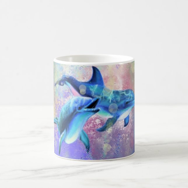 Caneca De Café Casal Dolphin Coffee Mug (Centro)