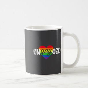 Caneca De Café Casal Gay Engraçado Engajado Festa de Engajamento 