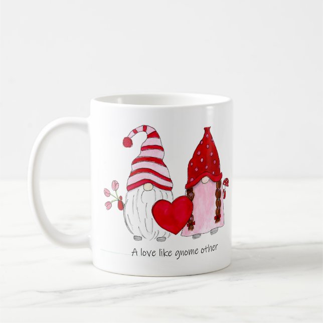 Caneca De Café Casal Gnomo Um amor como o gnomo outro (Esquerda)