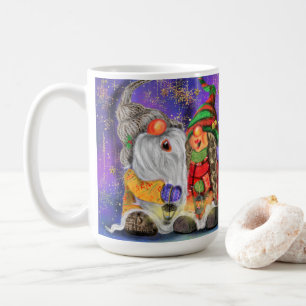 Caneca De Café Casal Gnomos Doce Cantando Feliz Canção De Natal