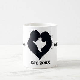 CANECA DE CAFÉ CASAL HEART SILHOUETTE MUG