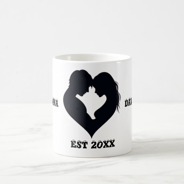 CANECA DE CAFÉ CASAL HEART SILHOUETTE MUG (Centro)