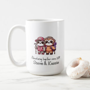 Caneca De Café Casal Kawaii Gelado Adventura Juntos