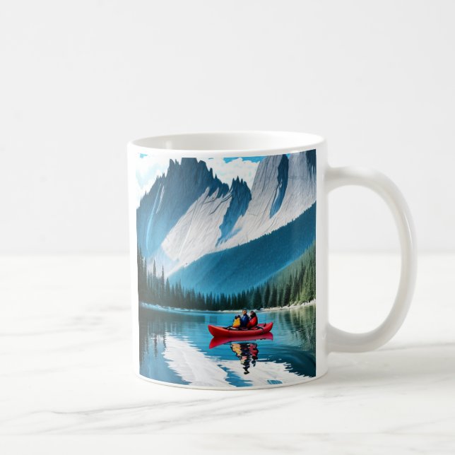 Caneca De Café Casal Kayaking Themed (Direita)