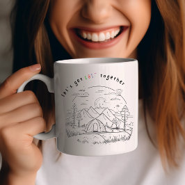 Caneca De Café Casal Personalizado, Casal Mug, Camping Mug
