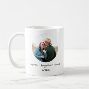 Caneca De Café Casal Personalizado de Ano Fotográfico Melhor Junt