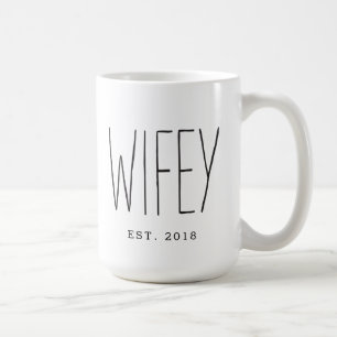 Caneca De Café Casal personalizado Wifey Mug Casado Mug Aniversár