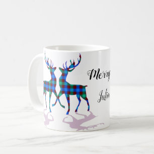 Caneca De Café Casal Reindeers Chic Elegante Ele e Ela