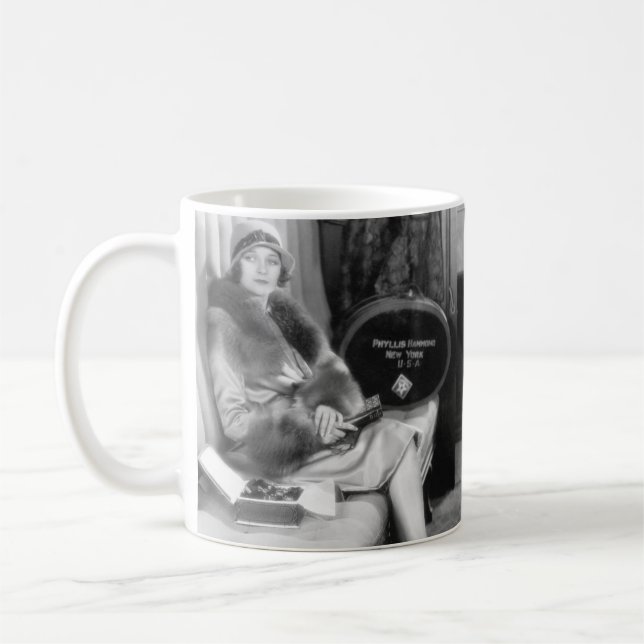 Caneca De Café Casal sentado num compartimento de um comboio (Esquerda)