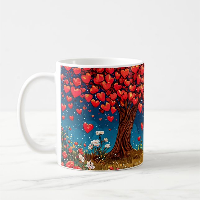 Caneca De Café Casal sentado sob uma árvore (Esquerda)