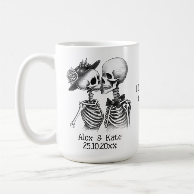 Caneca De Café Casal Skeleton (Esquerda)