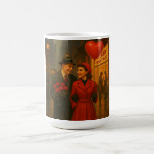 Caneca De Café Casal vintage do dia dos namorados