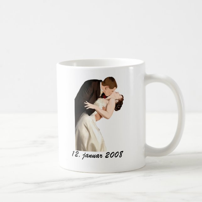 Caneca De Café Casal Wedding (Direita)