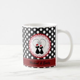 Caneca De Café Casal Whimsic engraçado de natal personalizado