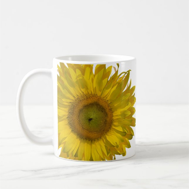 Caneca De Café Casamento Amarelo de Girassol (Esquerda)