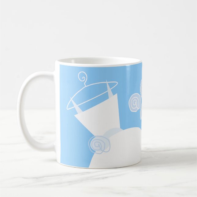 Caneca De Café Casamento Azul-Cabelo 'Bridesmaid' (Esquerda)