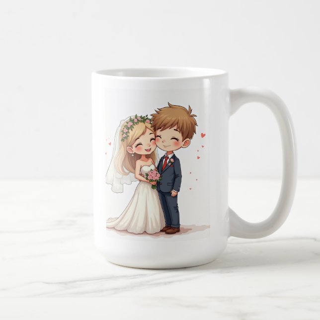 Caneca De Café Casamento com Mugs do Aniversário (Direita)