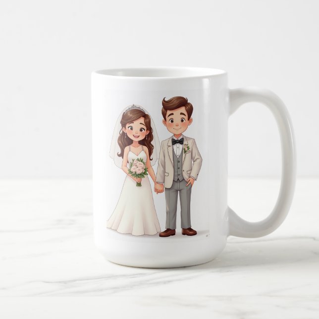 Caneca De Café Casamento com Mugs do Aniversário (Direita)