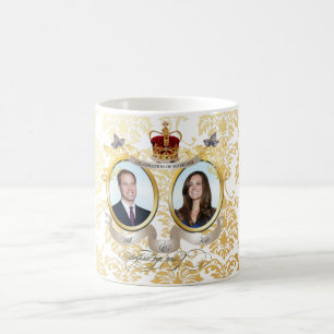 Caneca De Café Casamento com o Will e a Kate, cor!