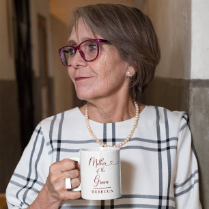 Caneca De Café Casamento com Peônia Rosa Noivo