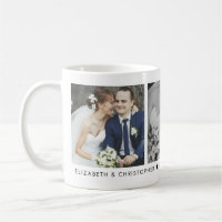 Casamento Data e Monograma 3 Foto do Café Mug