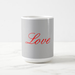 Caneca De Café Casamento de Amor Vermelho com Cinza Trendy em Seg