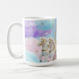 Caneca De Café Casamento de Cachorrinho Fofo Carruagem de Conto d