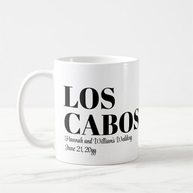 Caneca De Café Casamento de Destino Personalizado Bem-vindo a Los (Esquerda)