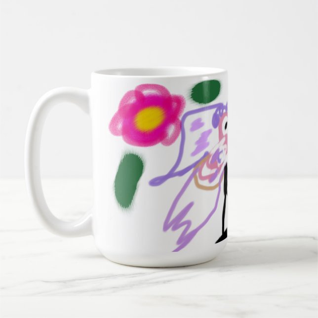 Caneca De Café Casamento de flamingos rosa  (Esquerda)